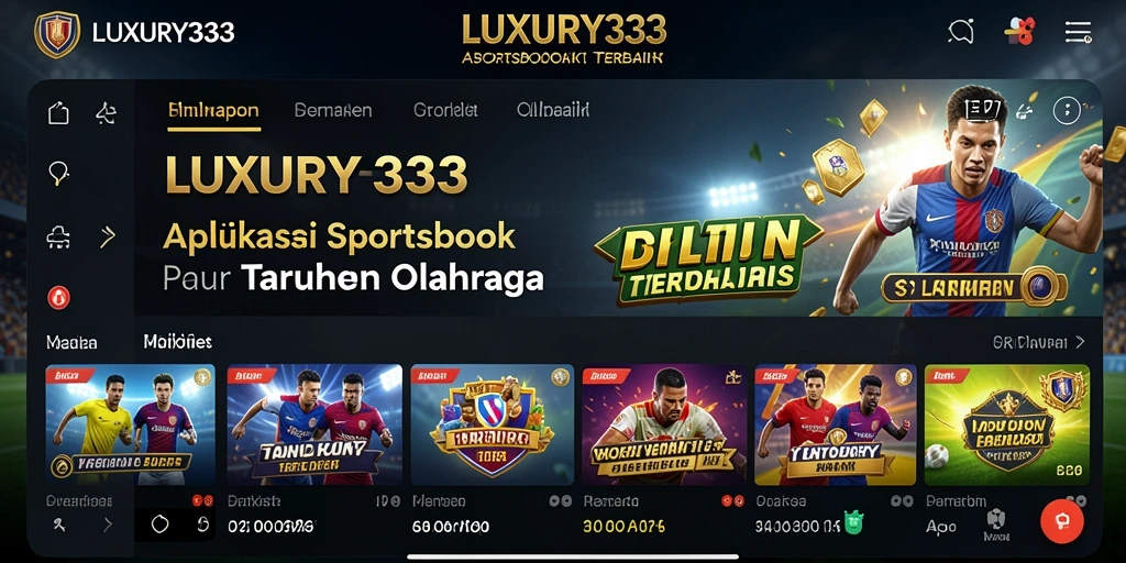 Tampilan utama LUXURY333 dengan opsi taruhan olahraga yang menarik.
