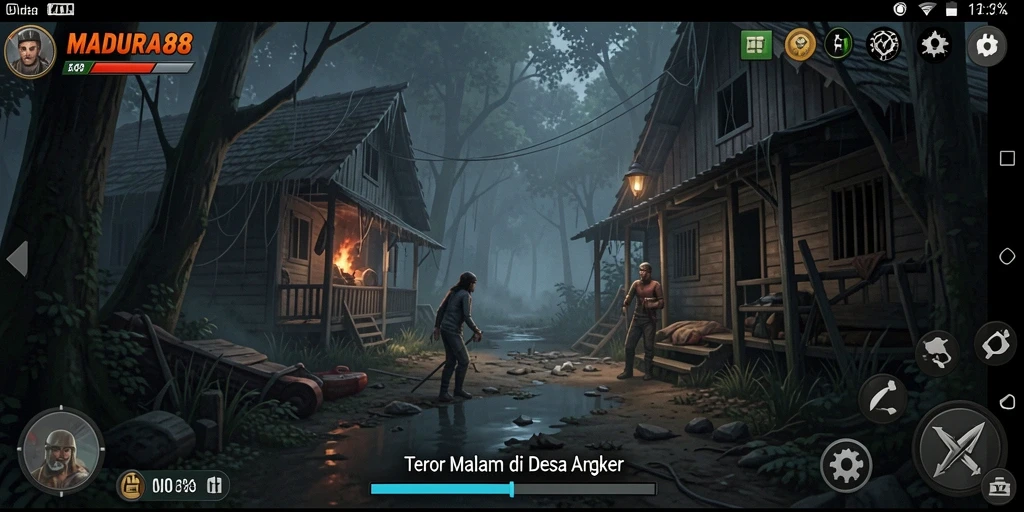 Tangkapan layar menampilkan aksi menyeramkan dalam gameplay horor.