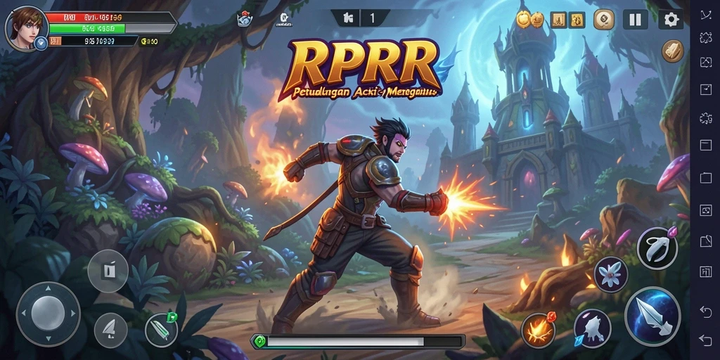 Tangkapan layar menampilkan aksi seru dalam gameplay ARPG.