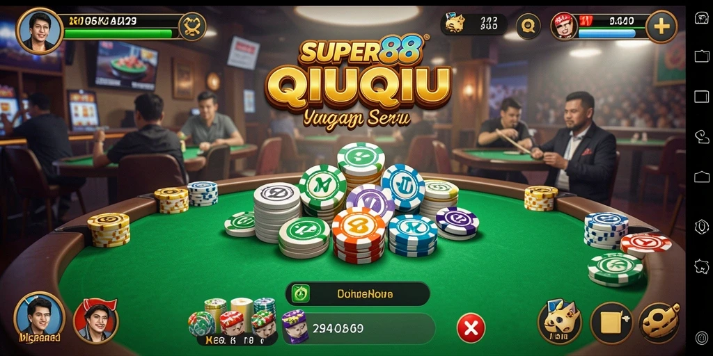 Screenshot gameplay yang menggambarkan serunya bermain QiuQiu.