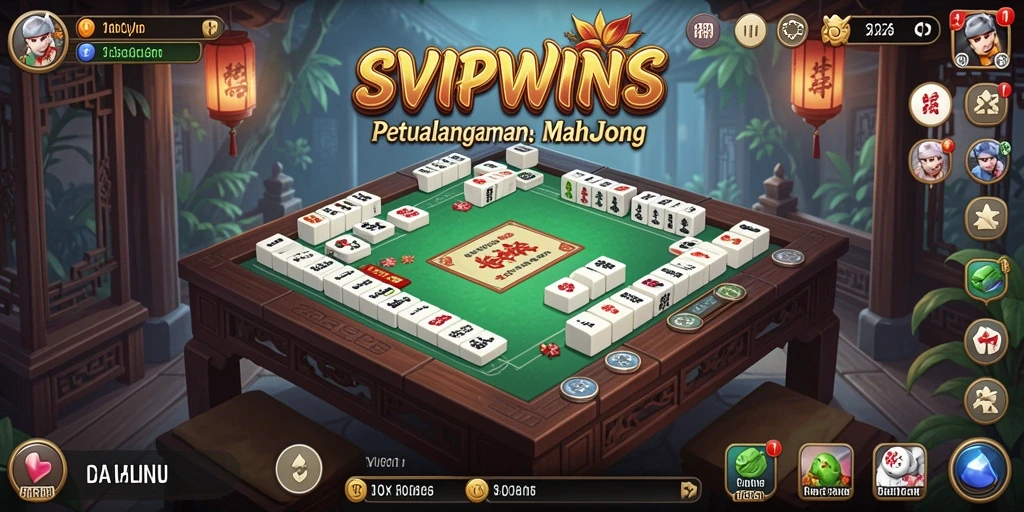 Tampilan menarik gameplay SVIPWINS Mahjong yang penuh warna.